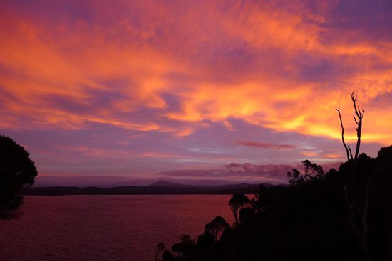 Abends gab es meistens spektakuläre Sonnenuntergänge, die Farben sind wirklich so!