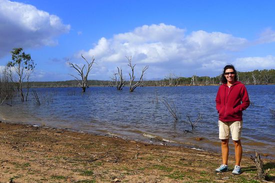 Der  grosse See im Rockland Reservoir, wo wir auf dem Glendinning Campingplatz standen