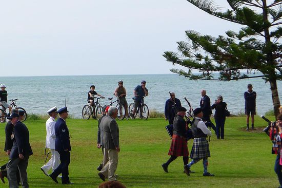 Veteranentreffen mit Musik, Reden usw. im Park