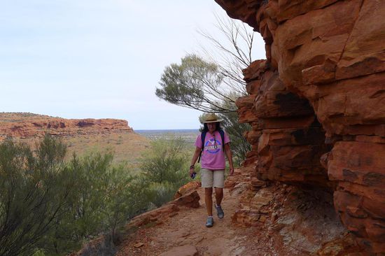 Zum Glück gibt es auch schattige Passagen auf dem Weg