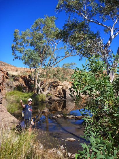 Der Pound Walk am nächsten Tag führte an vielen kleinen Wasserstellen vorbei