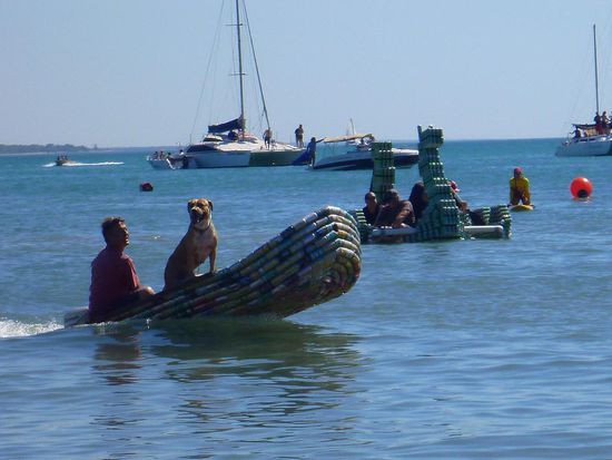 Auch wenn es nicht so aussieht, die beiden haben es zum Strand geschafft