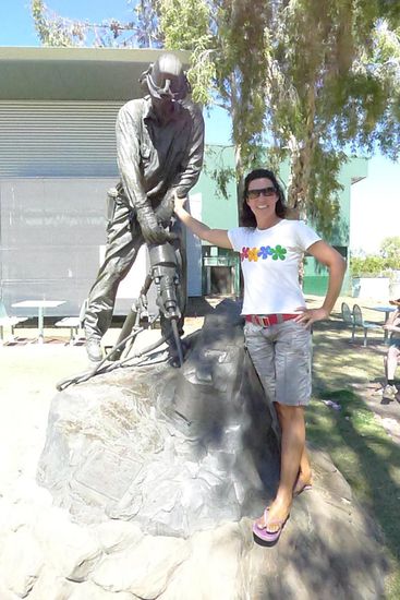 Den Arbeitern der grossen Minen wurde hier ein Denkmal gesetzt.