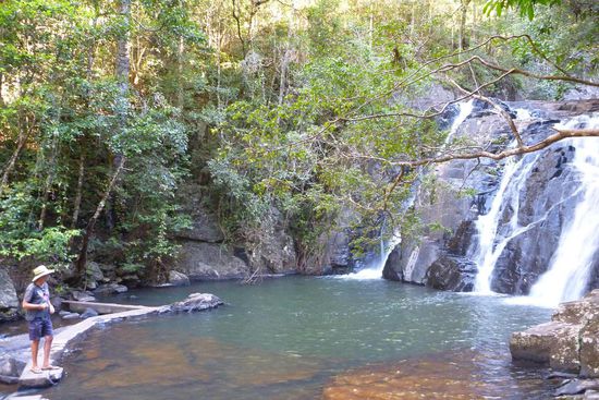 Ein nicht ganz so üppiger aber schöner Wasserfall im Hypipanee Nationalpark.
Wooooooooo sind diese ...... Vögel ??????