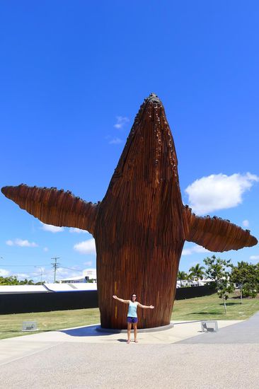 In Hervey Bay (eine unerwartet grosse Stadt) herrscht eine regelrechte Wale-Watching- Industrie. Ohne Wal geht hier gar nichts, wir haben leider keinen gesehen, ausser als Skulptur.