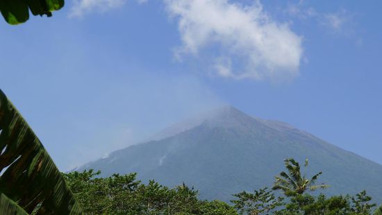 Von fast überall hat man einen guten Blick auf den Gunung Agung, den grossen Vulkan Balis