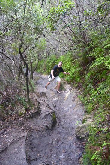 Bei Regen nicht mehr ganz so witzig, ein Schlammbad wollten wir dann doch nicht nehmen. Da ist Vorsicht beim Laufen angesagt.