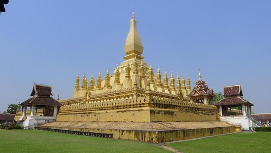 Pha That Luang, das wichtigste Heiligtum in Laos