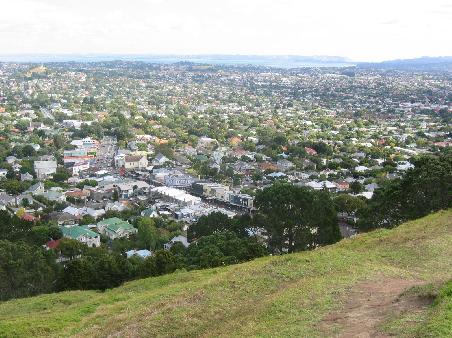 Blick vom Mt.Eden auf Auckland