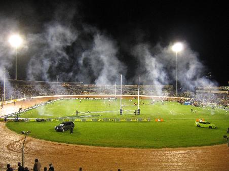 mein erstes Rugby Game im Blue Chip Stadium