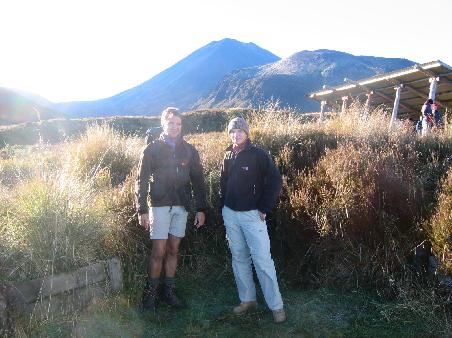 Tongariro Crossing, Startfoto mit Phillip