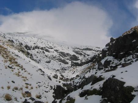 Mt.Egmond Aufstieg - das Wetter schlaegt um