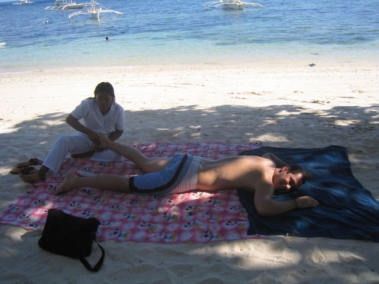 massage am strand! hmmm!!