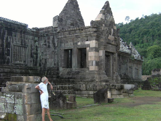 Wieder uralte Steine ... What Po, jetzt aber schon in Laos.