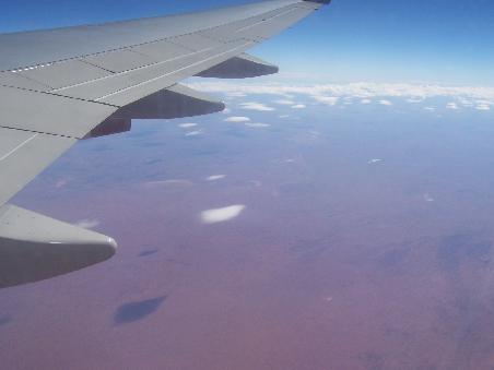 Down under auf dem Flug nach Sydney