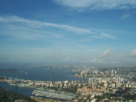Die Suedseite Sydneys vom Zentrum aus