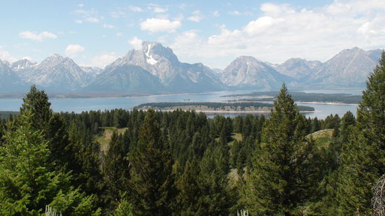 die Teton Range und Jackson Lake
