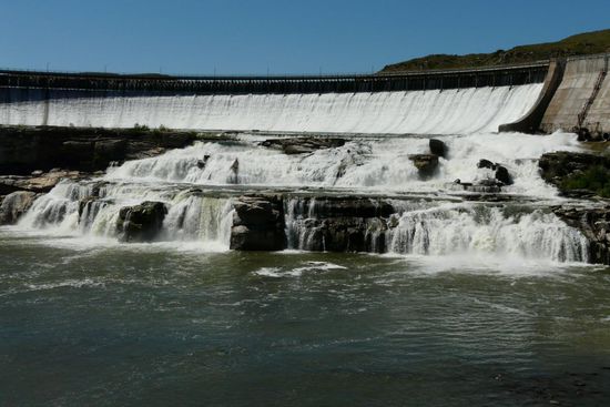 Dam und Wasserfälle in Great Falls