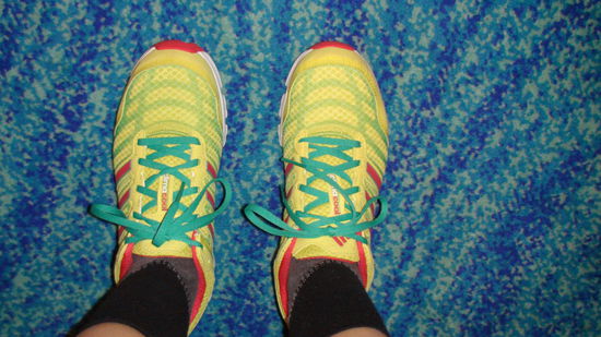 und damit es nach dem üppigen Kuchenbuffet (aber bitte mit Sahne) mit den Pfunden nicht so schnell aufwärts geht, hab ich mir auch gleich die Laufschuhe angeschnallt und bin zum Joggen.
12 Runden auf dem Oberdeck sind ca. 3 Kilometer