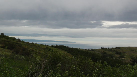 Flattop Mountain mit Blick auf den Pazifik