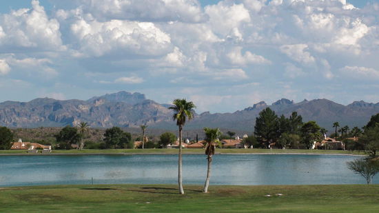 Blick auf die Goldfield Mountain Range.