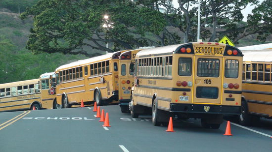 typisch amerikanischen Schulbusse