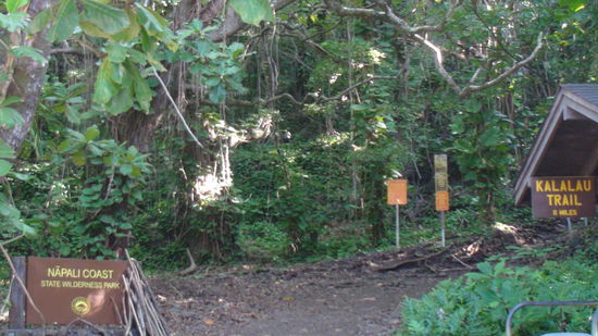 Hier beginnt der Na Pali Coast Trail.