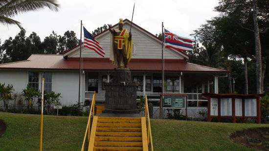 Statue King Kamehameha in Kapaau, der Geburtsstadt des Königs