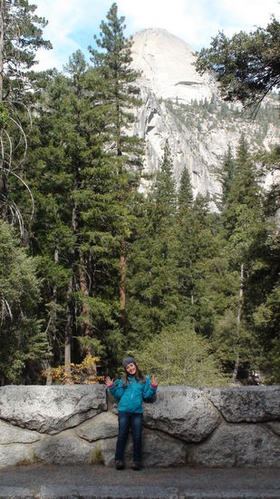 Stopp auf der Happy Isles Bridge