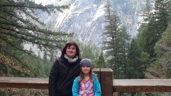 Geschafft! Die Vernal Falls Bridge bietet einen Blick auf die Vernal Falls.