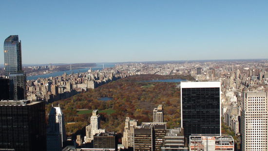 Blick vom Rockefeller Center Richtung Norden und den Central Park