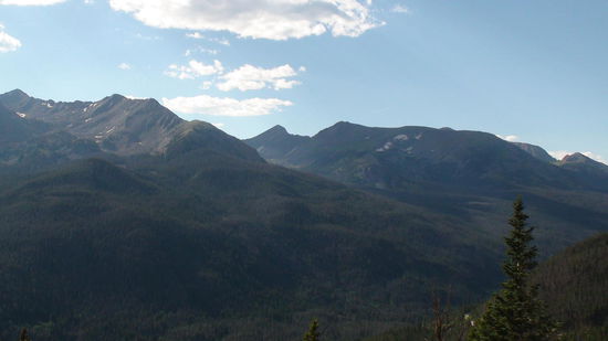 Blick auf die Never Summer Mountains