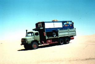 Unser Truck - huckepack aufgeladen