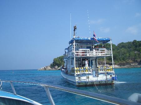 Vom Speedboot umgesetzt aufs Tauchboot...