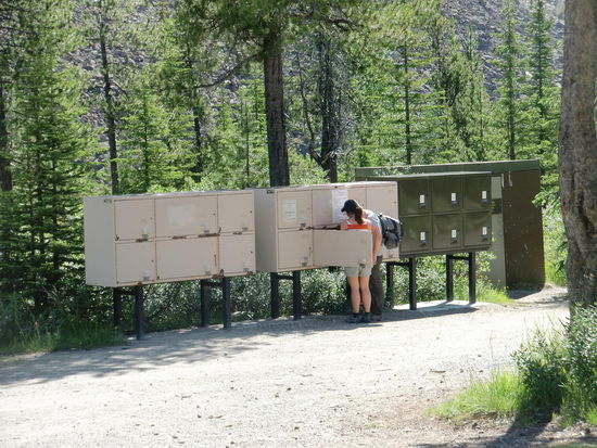 Für die Camper gab es bärensichere Lebensmittelschränke.