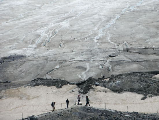 Bis hierher konnte man zur Gletscherzunge laufen