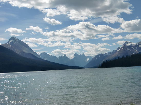Maligne Lake als wir endlich wieder an seinem Ufer standen nach unserer Wanderung