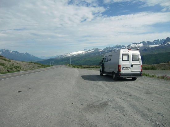 Auf dem Thompson Pass mit einer herrlichen Sicht