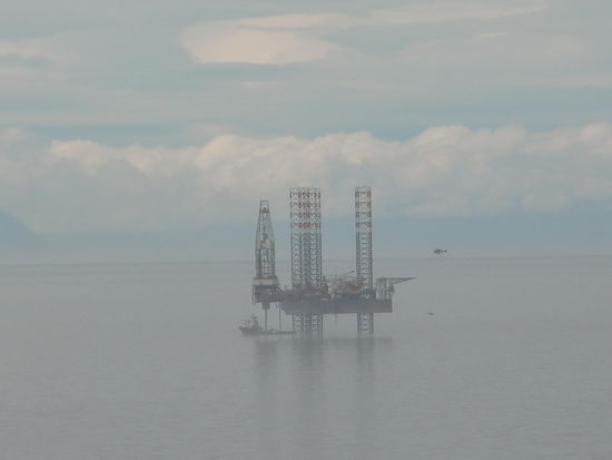 Ölbohrplattform kurz vor Homer