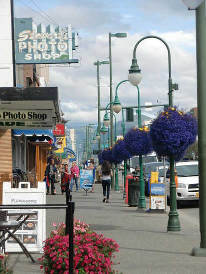 Anchorage: Down Town ist klein und nur einige wenige Strassen sehen so hübsch aus