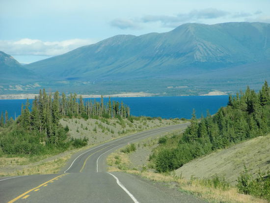 Erster Blick auf den Kluane-Lake