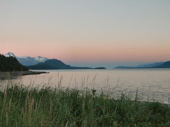 Sonnenuntergang an der Mud Bay Road