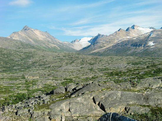 Wieder  eine andere berauschende Landschaft auf dem Weg von Skagway nach Carcross