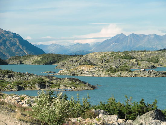 Die Schönheit der Landschaft vor Carcross
