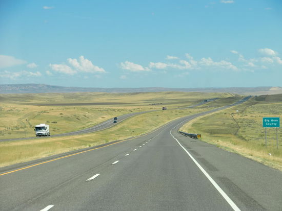 Autobahn - Interstate 90: Auf dem Weg in Richtung Little Bighorn