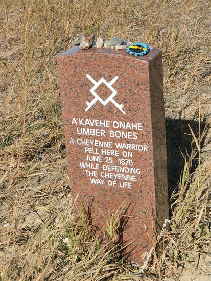 Auch die gefallenen Indianer bekamen einen Grabstein auf dem Schlachtfeld am Little Bighorn