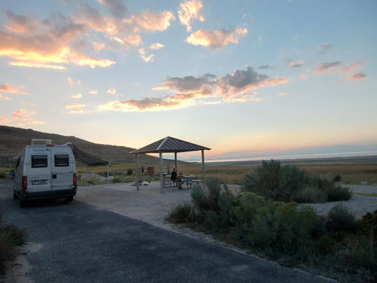 Was für ein toller Standplatz auf dem Campground