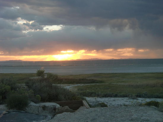 Sonnenuntergang als Abschied auf Antelope Island