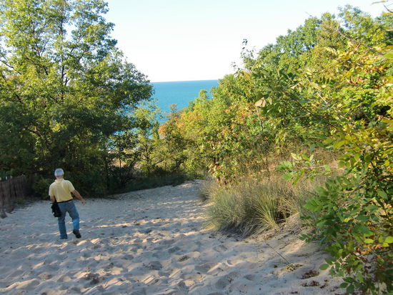 Dünenspaziergang zum Lake Michigan