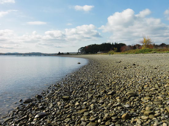 Strand von Lamoine in Maine